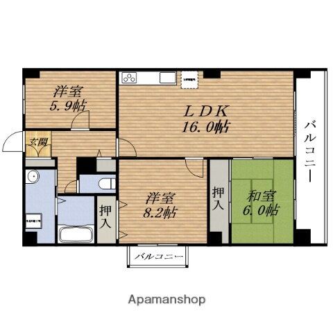 大阪府吹田市千里山西４ 緑地公園駅 3LDK マンション 賃貸物件詳細