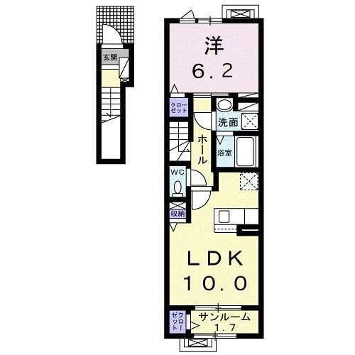 カレントレジデンス東本町ＩＩ 2階 1LDK 賃貸物件詳細