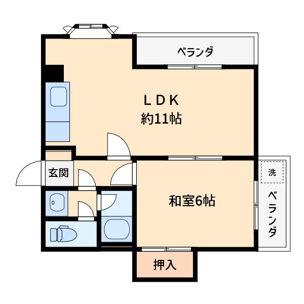 メゾン瀬川 3階 1LDK 賃貸物件詳細