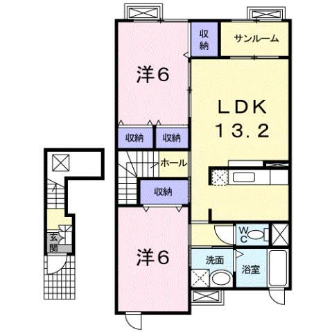 石川県白山市徳丸町 松任駅 2LDK アパート 賃貸物件詳細