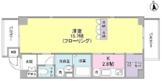 クレール追分 4階 1K 賃貸物件詳細