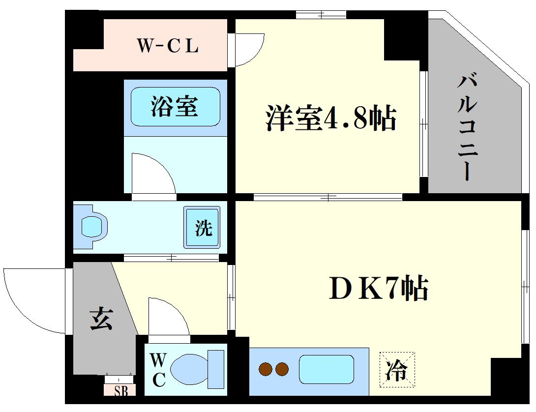 大阪府大阪市港区南市岡２ 弁天町駅 1DK マンション 賃貸物件詳細