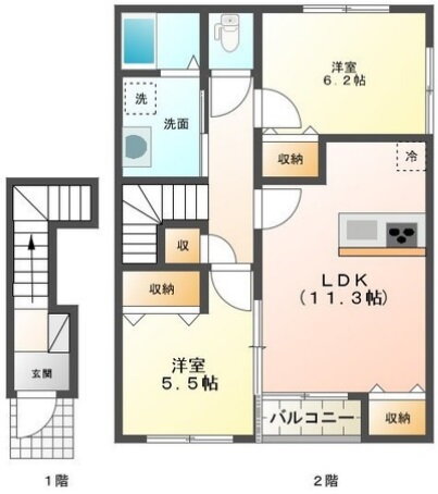 神奈川県小田原市新屋 飯田岡駅 2LDK アパート 賃貸物件詳細