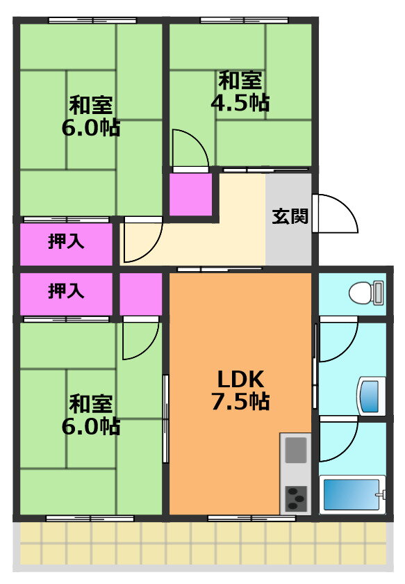 大阪府高槻市安満西の町 高槻市駅 3DK マンション 賃貸物件詳細