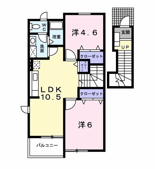 ガイアヒル２００２ 2階 2LDK 賃貸物件詳細