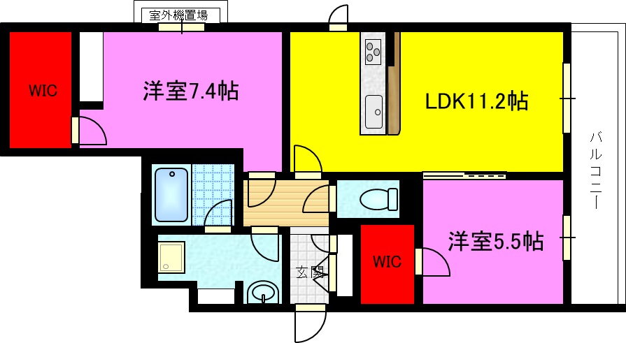 大阪府東大阪市稲田上町１ 徳庵駅 2LDK マンション 賃貸物件詳細