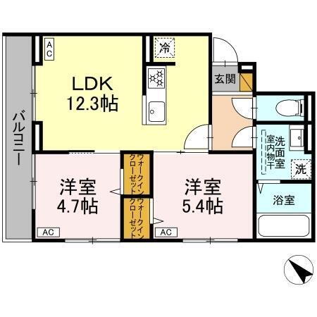 千葉県千葉市中央区登戸５ 西千葉駅 2LDK アパート 賃貸物件詳細