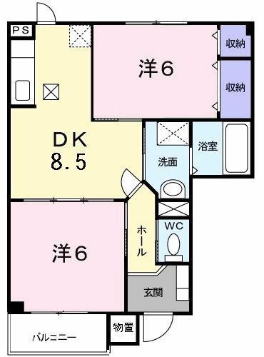 鳥取県鳥取市吉成１ 鳥取駅 2DK アパート 賃貸物件詳細