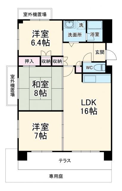 エスポワール桜 1階 3LDK 賃貸物件詳細