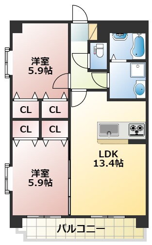 熊本県菊池郡菊陽町大字津久礼 光の森駅 2LDK マンション 賃貸物件詳細