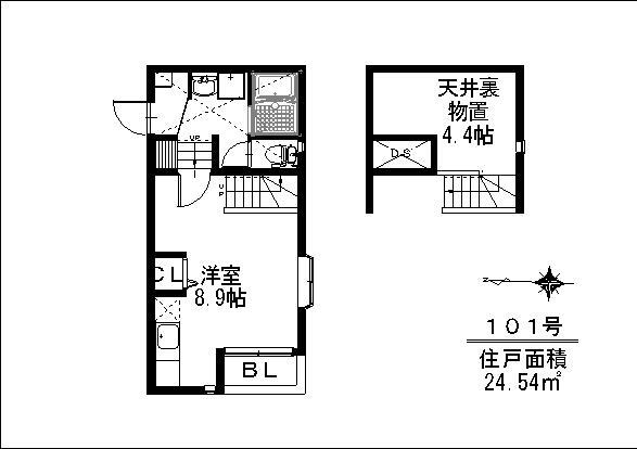福岡県福岡市南区五十川１ 竹下駅 ワンルーム アパート 賃貸物件詳細