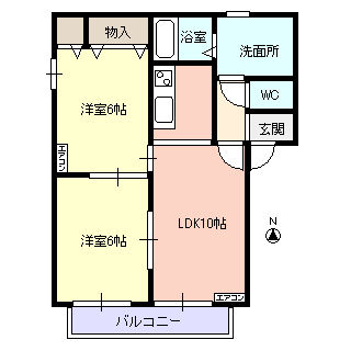 山形県山形市北町４ 北山形駅 2LDK アパート 賃貸物件詳細