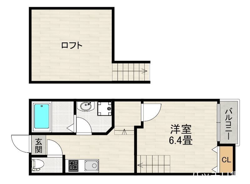福岡県福岡市西区内浜２ 姪浜駅 1K アパート 賃貸物件詳細