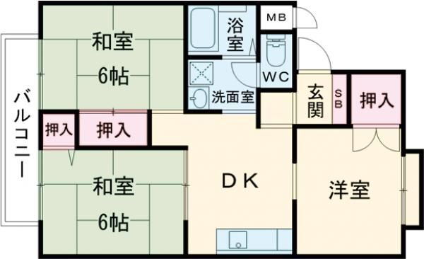奈良県生駒市桜ケ丘 生駒駅 3DK アパート 賃貸物件詳細