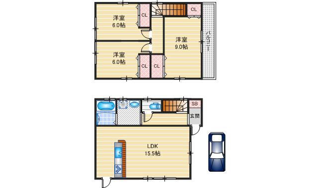 大阪府茨木市耳原１ ＪＲ総持寺駅 3LDK 一戸建て 賃貸物件詳細