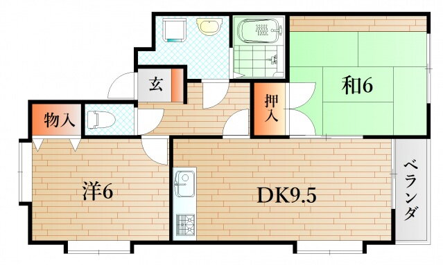 山口県下関市熊野町３ 新下関駅 2LDK アパート 賃貸物件詳細