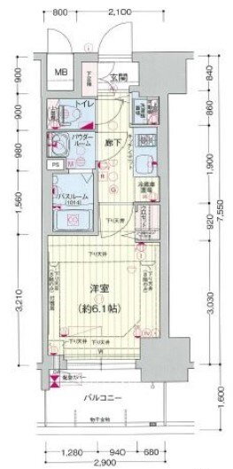 兵庫県神戸市中央区布引町１ 新神戸駅 1K マンション 賃貸物件詳細