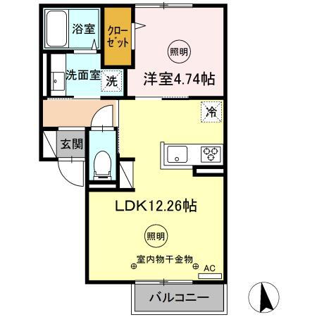 福岡県久留米市合川町 久留米大学前駅 1LDK アパート 賃貸物件詳細
