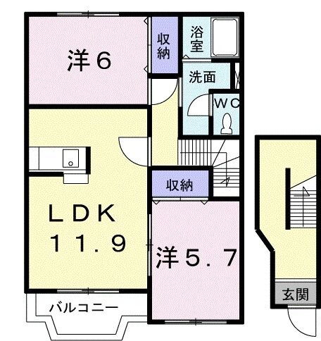 三重県松阪市嬉野中川新町４ 伊勢中川駅 2LDK アパート 賃貸物件詳細