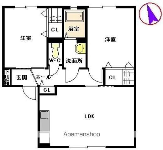 福岡県福岡市東区三苫２ 奈多駅 2LDK アパート 賃貸物件詳細