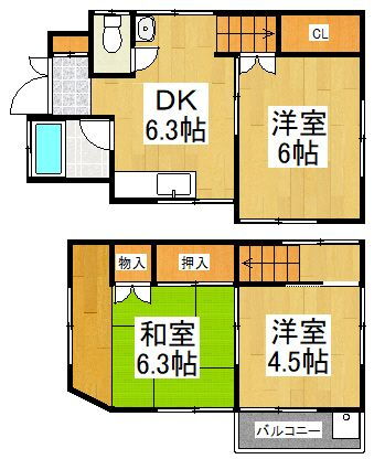 埼玉県新座市野寺３ ひばりヶ丘駅 3DK 一戸建て 賃貸物件詳細