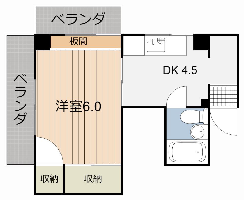 なるみビル 3階 1K 賃貸物件詳細