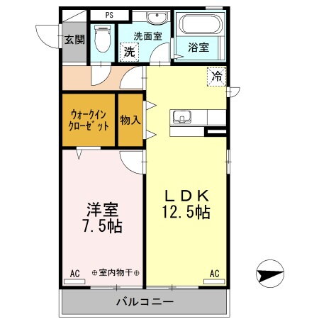 ＭＤＰマンション矢巾　Ｂ 2階 1LDK 賃貸物件詳細