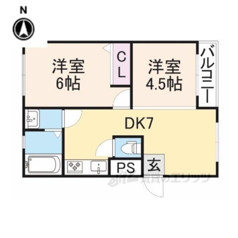 大阪府枚方市香里園桜木町 香里園駅 2DK マンション 賃貸物件詳細