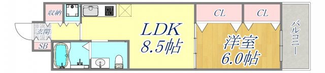 兵庫県神戸市長田区松野通２ 新長田駅 1LDK マンション 賃貸物件詳細