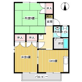 コスモスハイツ同道　Ｃ 1階 2DK 賃貸物件詳細