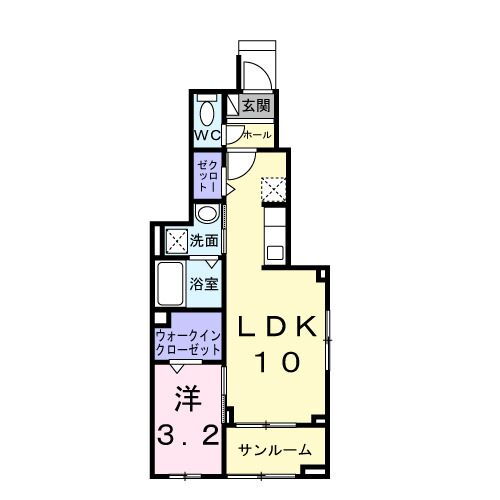 栃木県宇都宮市平松本町 宇都宮駅 1LDK アパート 賃貸物件詳細