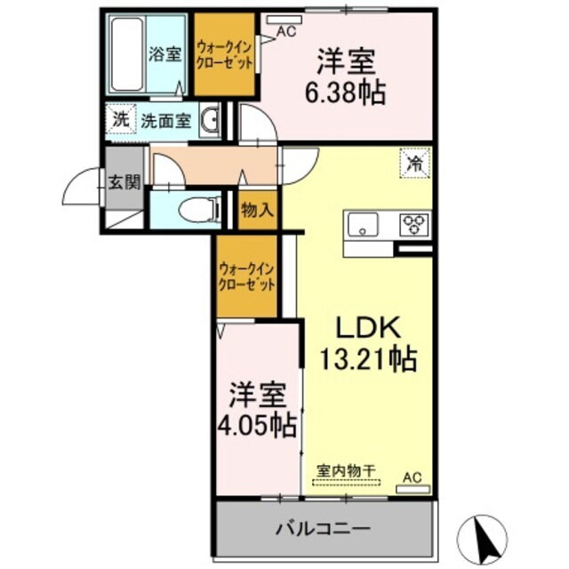 岡山県倉敷市神田１ 常盤駅 2LDK アパート 賃貸物件詳細