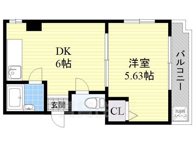 箕面コスモビル 2階 1DK 賃貸物件詳細