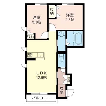 千葉県千葉市若葉区小倉台２ 小倉台駅 2LDK アパート 賃貸物件詳細