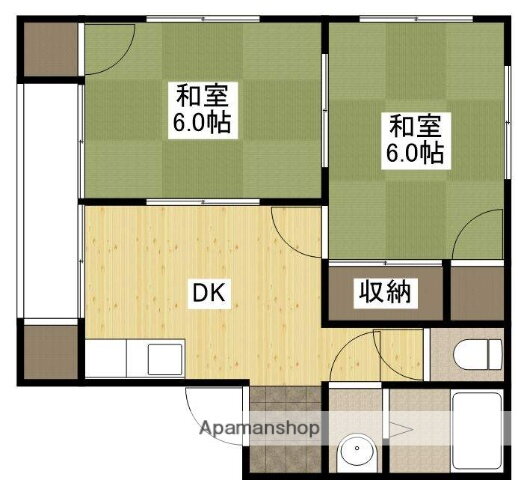 ヴィラブランシュ古江 4階 2DK 賃貸物件詳細