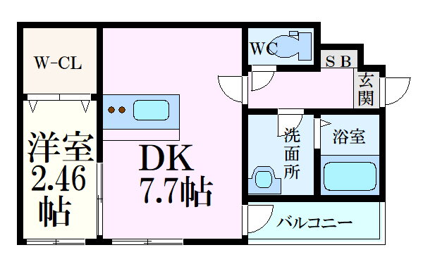 セブンプロート五日市リバーサイドＩＩ 1階 1DK 賃貸物件詳細