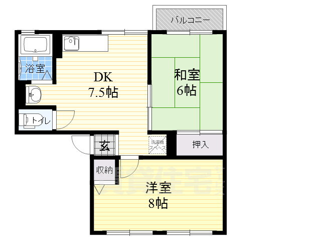 奈良県奈良市高畑町 近鉄奈良駅 2DK アパート 賃貸物件詳細