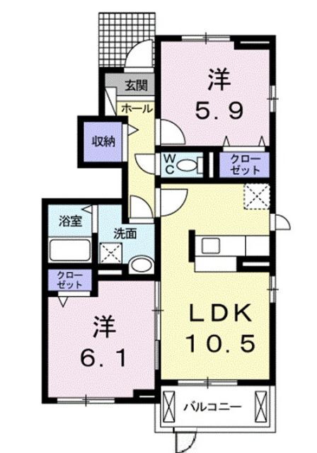 茨城県つくば市高見原２ 牛久駅 2LDK アパート 賃貸物件詳細