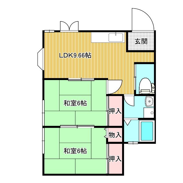 福島県白河市鬼越道下 白河駅 2LDK アパート 賃貸物件詳細
