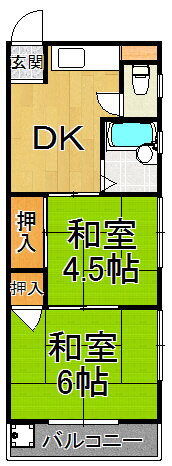 兵庫県伊丹市南野北３ 伊丹駅 2DK マンション 賃貸物件詳細