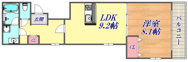ベレッツァ 6階 1LDK 賃貸物件詳細