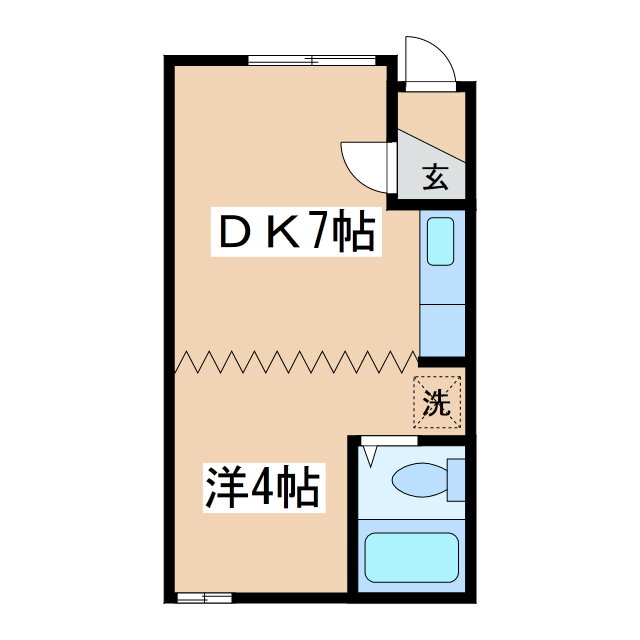 北海道釧路市鶴ケ岱２ 1DK アパート 賃貸物件詳細