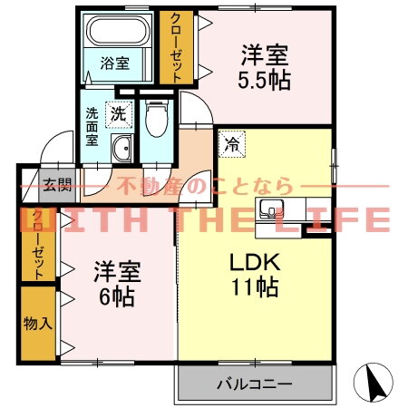 カーサフェリーチェ 2階 2LDK 賃貸物件詳細