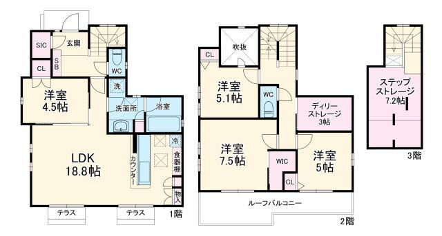 神奈川県横浜市青葉区たちばな台２ 青葉台駅 4SLDK 一戸建て 賃貸物件詳細