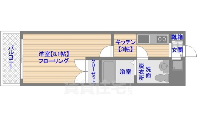 福岡県福岡市博多区堅粕３ 博多駅 1K マンション 賃貸物件詳細
