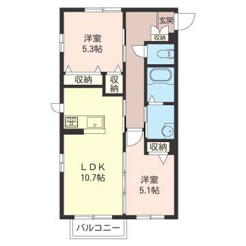 群馬県前橋市天川大島町１ 片貝駅 2LDK アパート 賃貸物件詳細