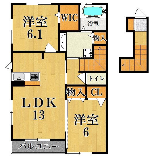 奈良県奈良市平松１ 尼ヶ辻駅 2LDK アパート 賃貸物件詳細