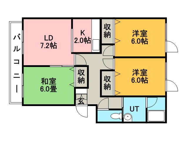 北海道札幌市手稲区富丘四条７ 手稲駅 3DK マンション 賃貸物件詳細