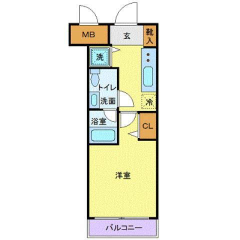 カスタリア蔵前 8階 1K 賃貸物件詳細