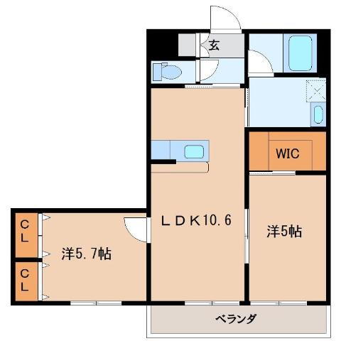 オーリスＩマンション 2階 2LDK 賃貸物件詳細